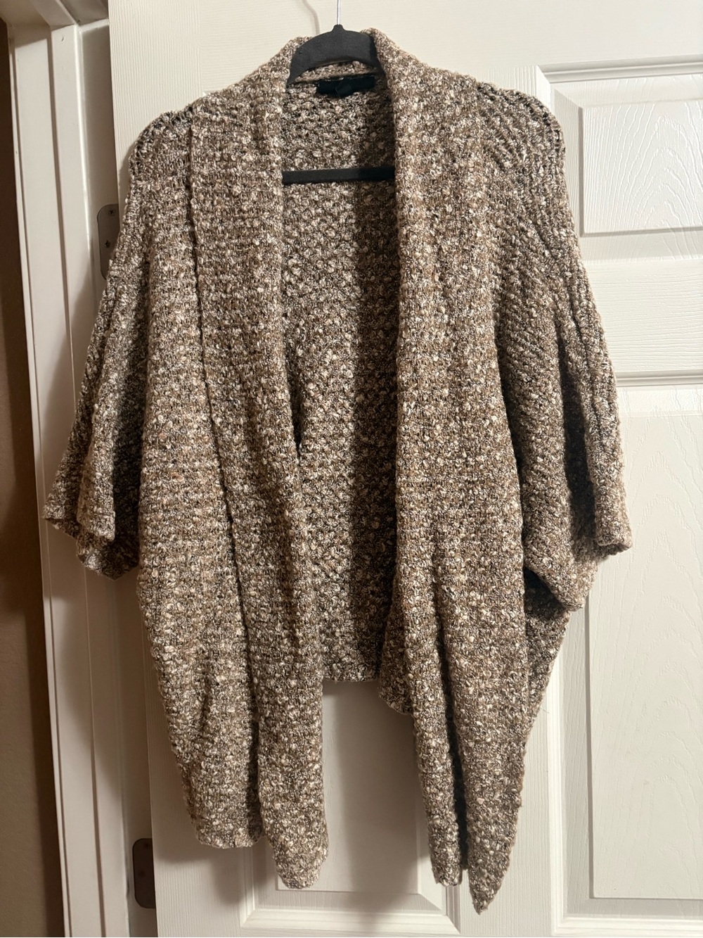 Lane Bryant open front cardigan chunky knit fall shawl collar short sleeve 14/20